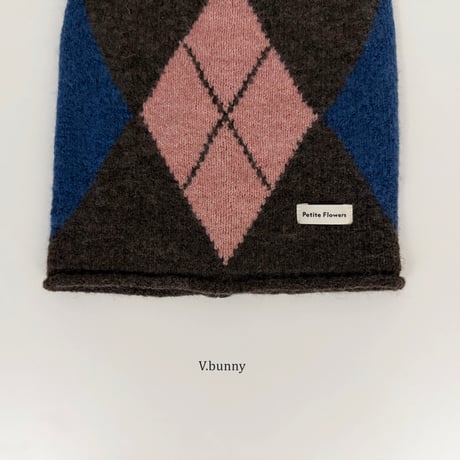 vbunny/45. check beanie FREE(54CM-58CM)