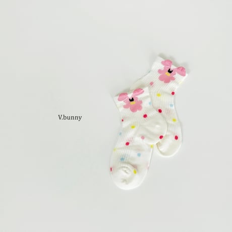 vbunny/83. star fril socks set M(130-150)-XL(180-210)