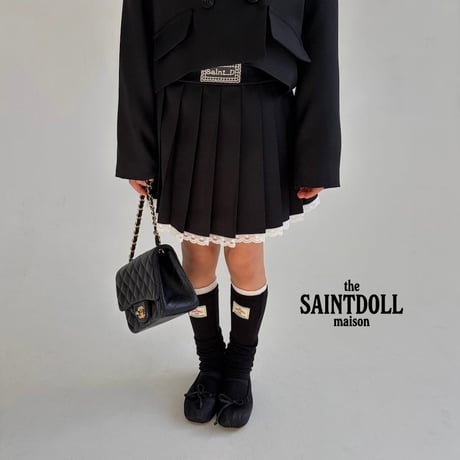 saintdoll/125. plit pleated skirt XL-JM