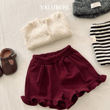 valubebe/64. corduroy fril half pants 6M-S