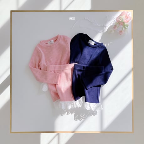 ueo/54. joy lace fril T-shirt JS-JM