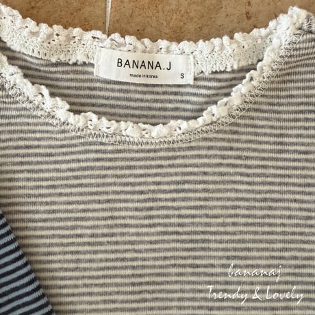 bananaj/22. marine lace T-shirt XS-JS