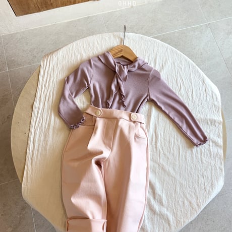 ohho/12. milk bizo pin tuck pants S-2XL