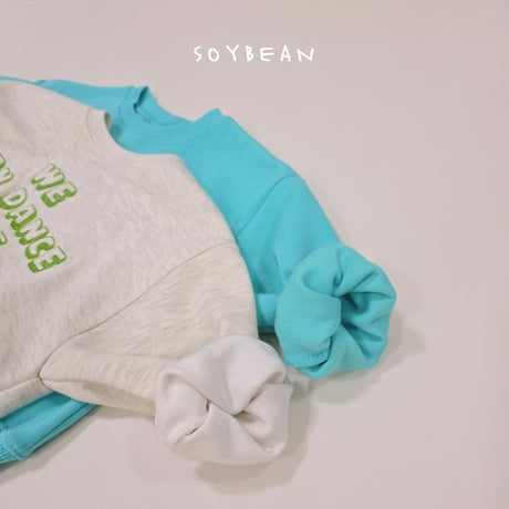soybean/44. embroidery lettering man-to-man XS-XL