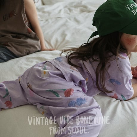 boneoune/120. flower half t T-shirt XS-XL