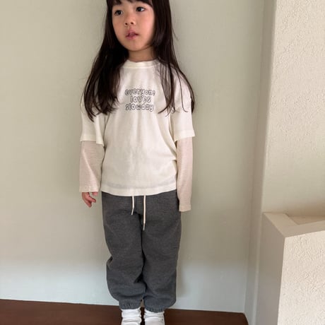 minibonbon/78. waffle half t T-shirt JS-JL