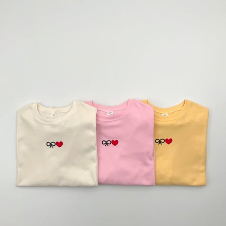 haroharo/37. ribbon heart man-to-man FREE(105SIZE)