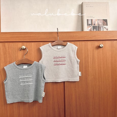 valubebe/48. waffle sleeve T-shirt 6M-S