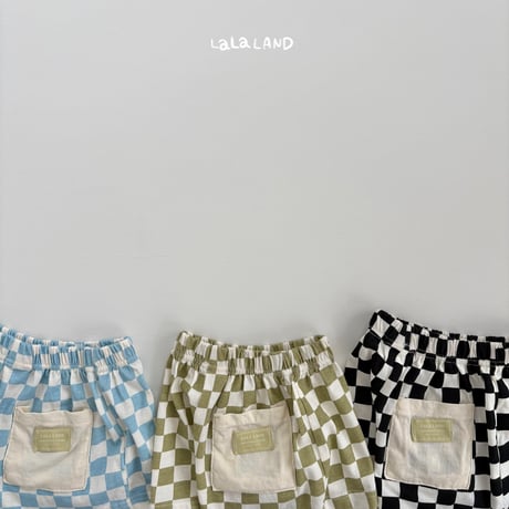 lalaland/4. checker board half pants XS-XL