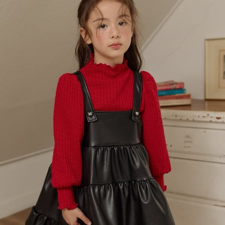 melikey/88. chic ledder kangkang one-piece JS-JM