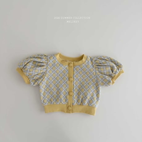 melikey/93. rika flower puff cardigan XS-XL