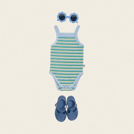 oottbebe/88. rainbow suit sleeveless S(0-6M)-M(6-12M)