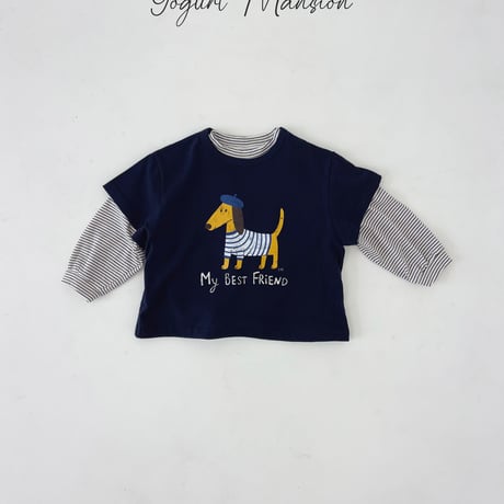 yogurtmansion/54. bonjour T-shirt XS-XL