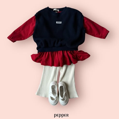 pepper/29. waffle vest XS-XL