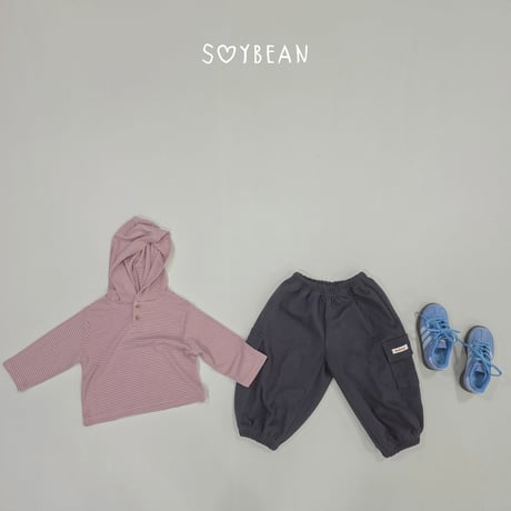 soybean/23. stripe button hoody JS-JM