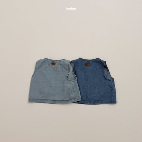 amigo/9. round denim vest XS-XL