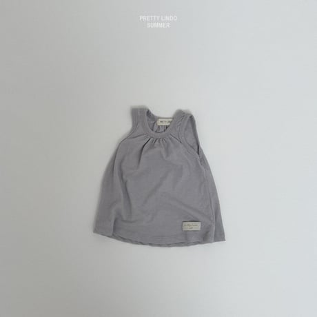 lindo/42. shirring T sleeveless XS-XL