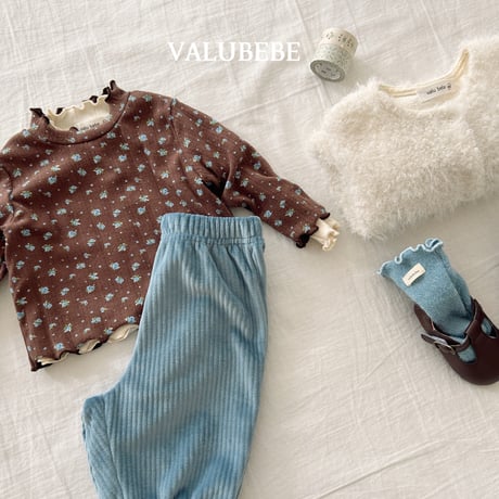 valubebe/13. roze flower gimo nanalri T-shirt 6M-S