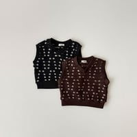 onu/41. warm knit vest BABY(12M)-XL(6-7Y)