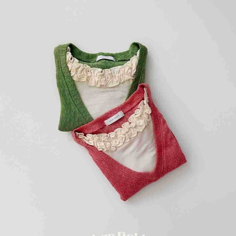 urbanrabbit/36. Deep V Frill Knit XS-XL