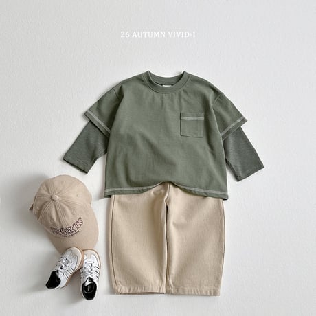 vividi/80. stitch rayerd T-shirt JS-JM