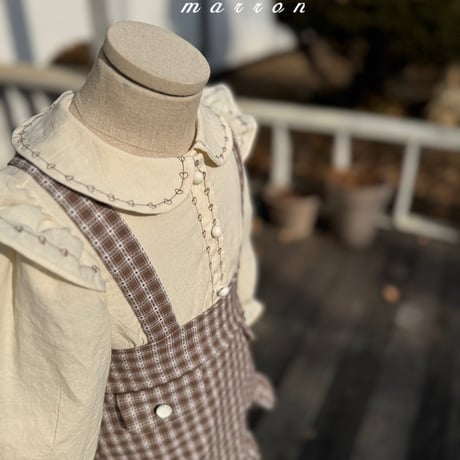 marron/35. heart blouse XS-L