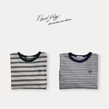 normalplay/34. day stripe T-shirt 12M-L