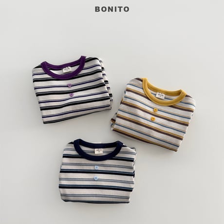 bonito/97. heart button st T-shirt JS-JM