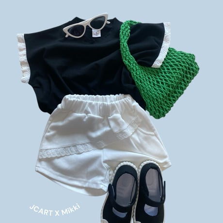 mikki/90. oblique lace half pants 2XL-4XL