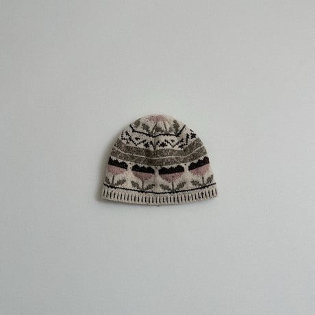 minirobe/48. Flower jacquard beanie FREE