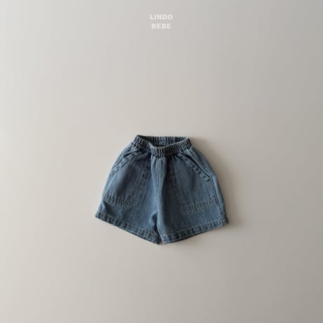 lindo/4. bebe denim half pants 1(3M-6M)-3(12M-18M)