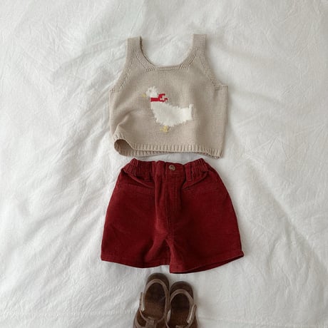minirobe/28. Duck Knit Vest  S-XL