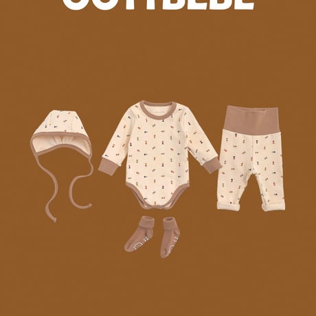 oottbebe/14. Triangle rectangle suit bonnet set S(0-6M)-M(6-12M)