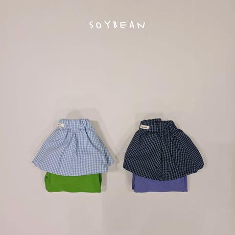 soybean/66. check pumpkin wide pants JS-JM