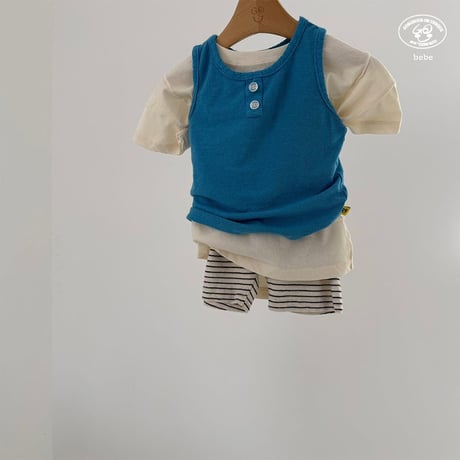 gou/160. B- pin tuck half T-shirt 2(6-12M)-3(12-18M)