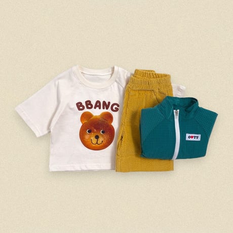 oottbebe/42. raglan kids ( family ) T-shirt XS(0-1Y)-XL(4-5Y)