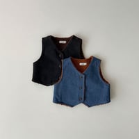 onu/27. dumble denim vest BABY(12M)-XL(6-7Y)