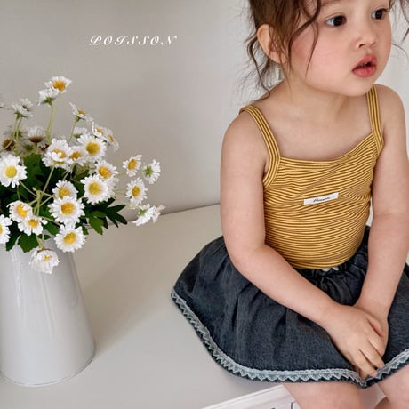 poisson/66. black denim pants skirt JS-JM