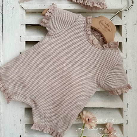monbebe/11. summer waffle ( bonnet suit S(3-6)-L(12-24)