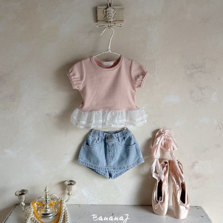 bananaj/19. peach sha T-shirt XS-JS