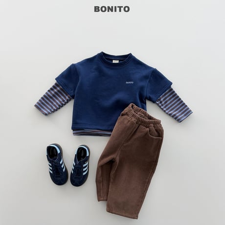 bonito/19. gimo half t rayerd T-shirt 12M-XL