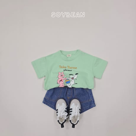 soybean/144. plan ) character half t T-shirt XS-XL
