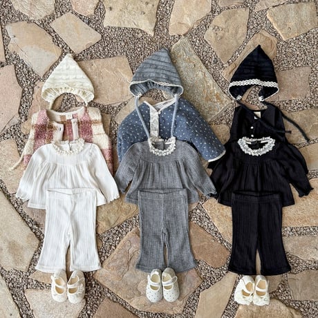 bebeholic/41. morning shirring set S(3-6M)-XL(18-24M)