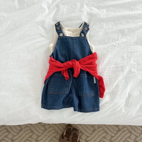 minirobe/8. distressed denim overalls  S-XL