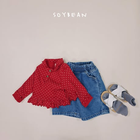 soybean/145. dot fril T-shirt XS-XL