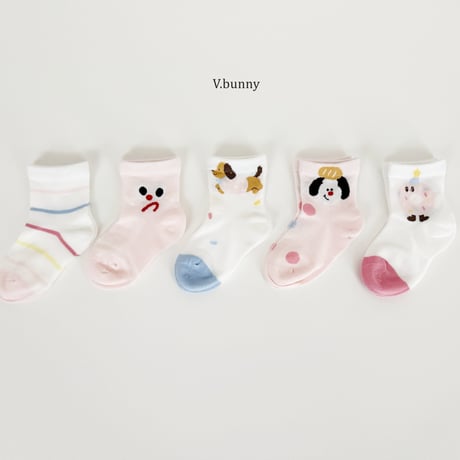 vbunny/8. donut socks set S(130-150)-L(180-210)
