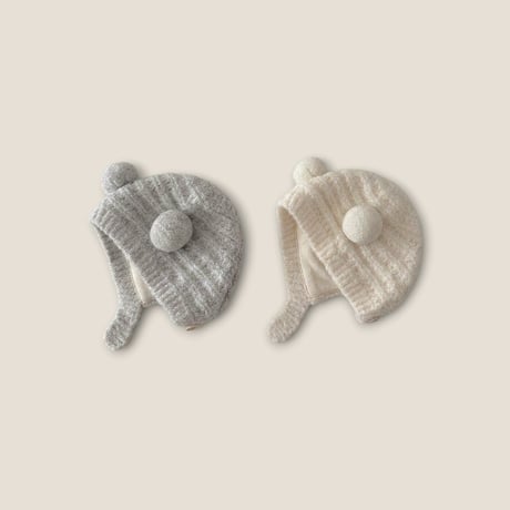 dudie/22. bear knit hat FREE(44CM-48CM)