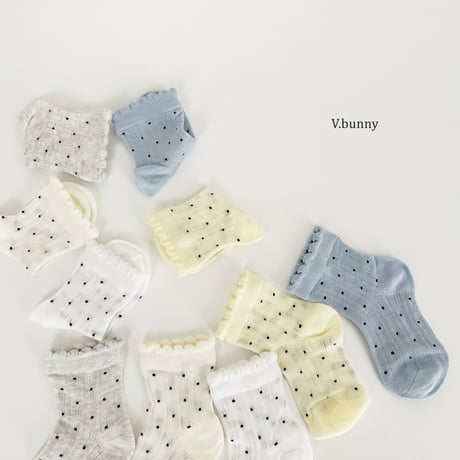 vbunny/13. fril socks set S(130-150)-L(180-210)