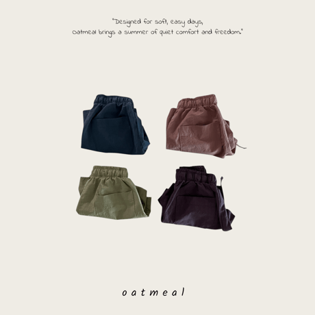 oatmeal/9. basic half pants XS-XL