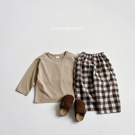 vividi/24. bb bear check pants JS-JM